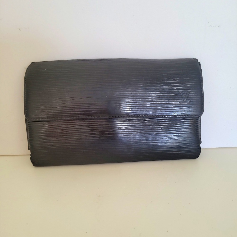 Louis Vuitton Epi Leather Long Wallet Black Noir Vintage LO1910 Spain Fair